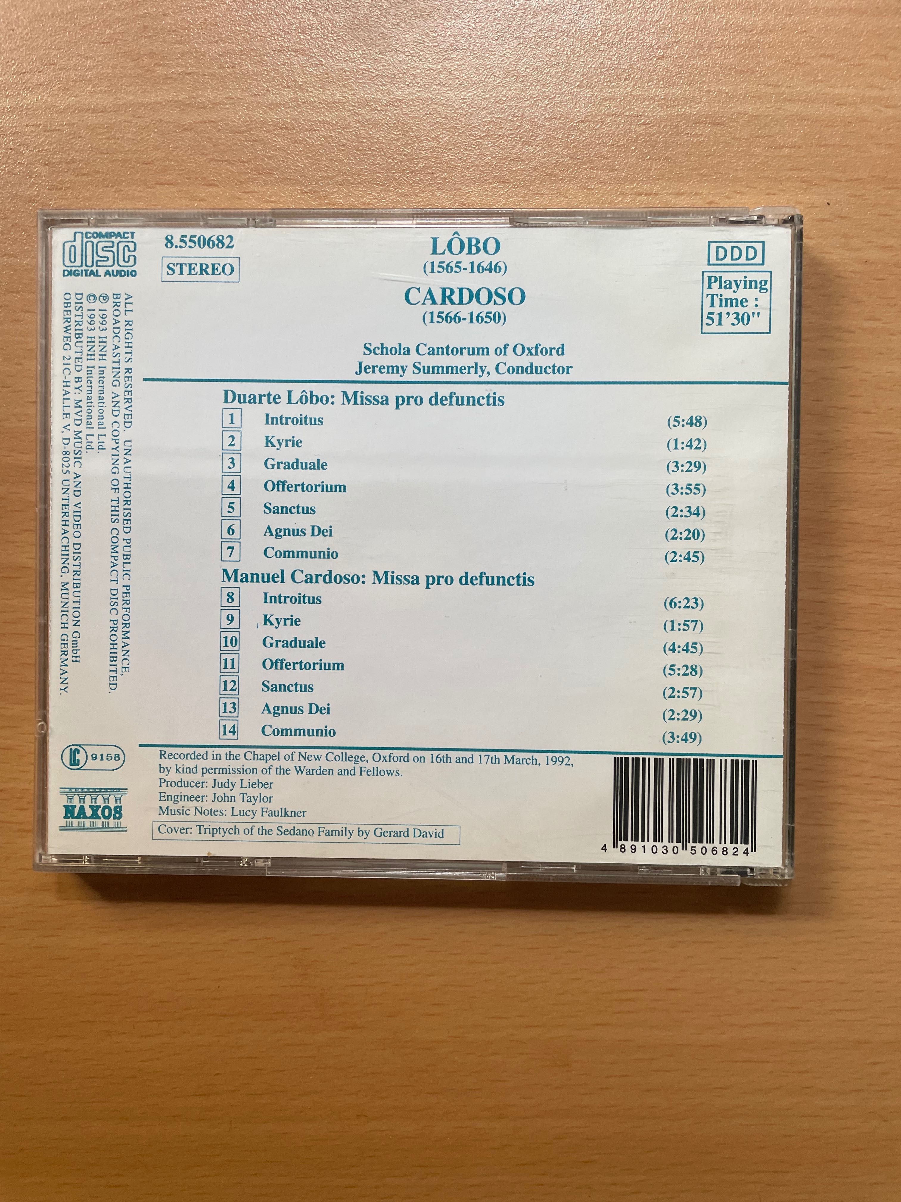 CD Lôbo • Cardoso: Portuguese Requiem Masses