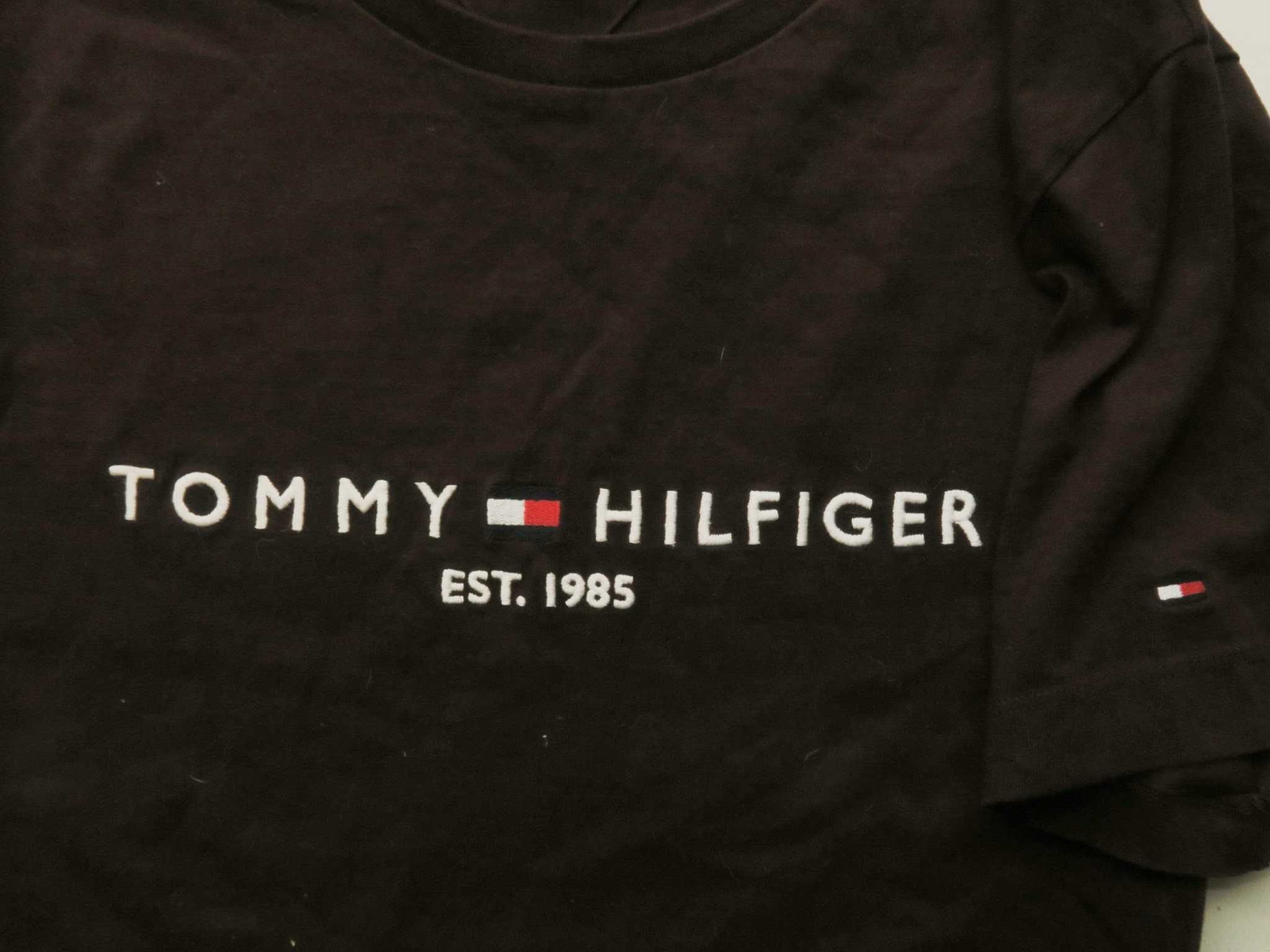 Tommy Hilfiger koszulka t-shirt wyszywane logo M