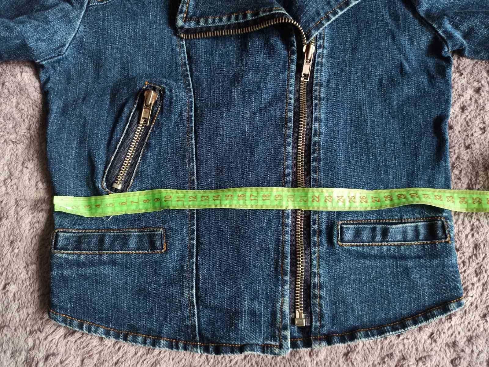 Джинсовый пиджак-косуха на девочку 8-9 лет