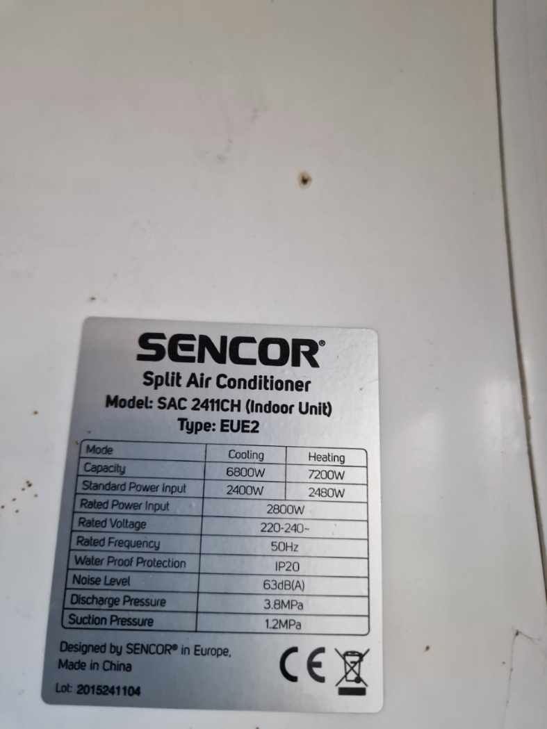 Klimatyzacja Sencor 6,8 kW