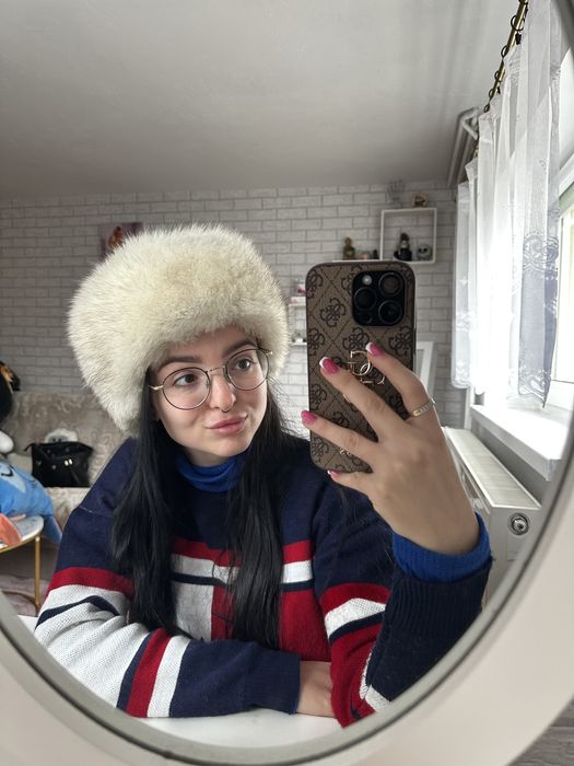 Czapka z lisa vintage