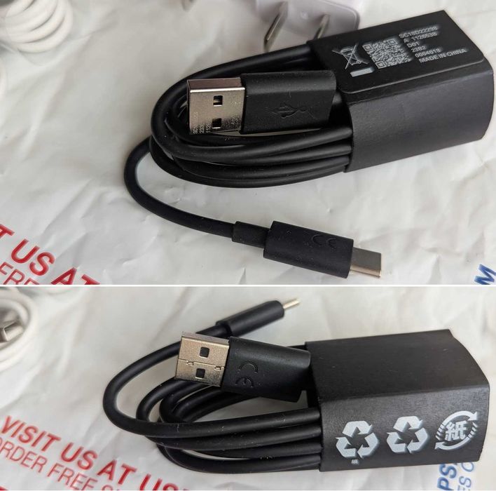 1+1 = 3 комплектні Samsung кабелі Type C Micro USB швидка зарядка 15W