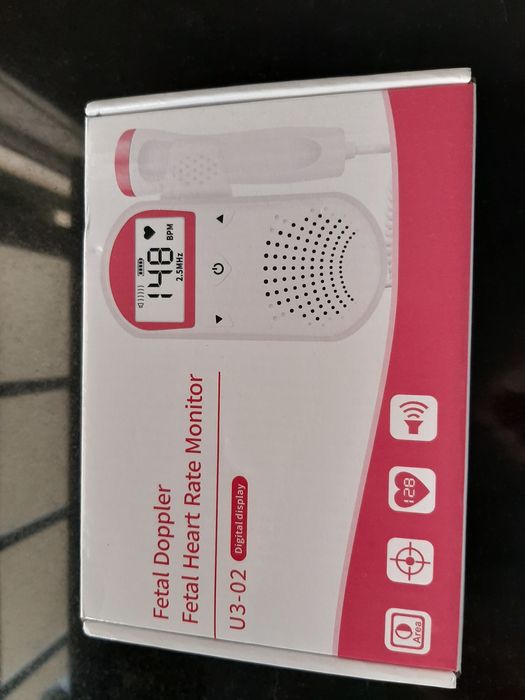 Doppler fetal com ecrã  novo na caixa para ouvir coração do bebé

Dá