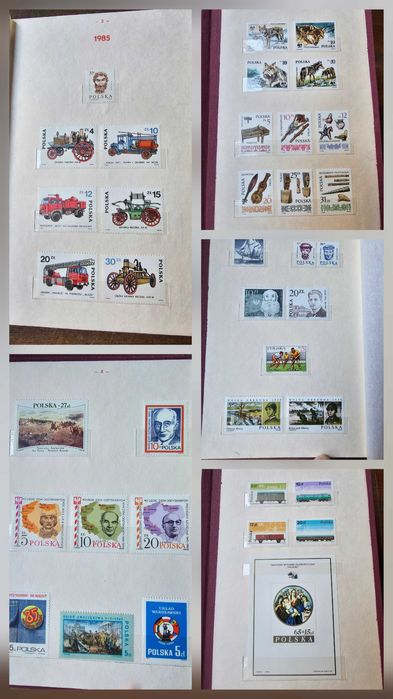 Klaser znaczków pocztowych PRL - pełna kolekcja serii