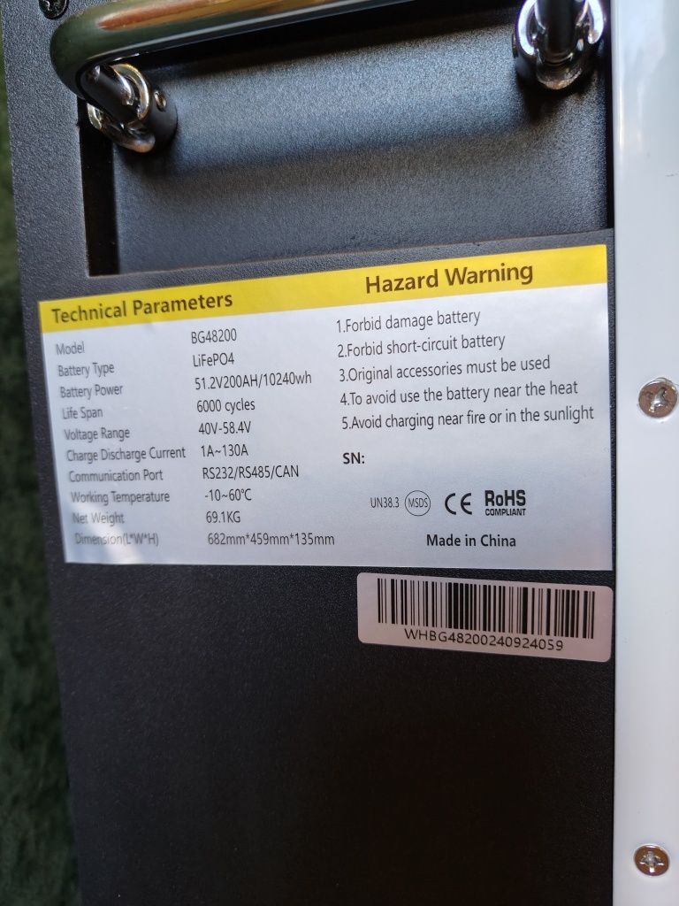Аккумулятор LiFePo JSD Solar 48В 200АЧ
