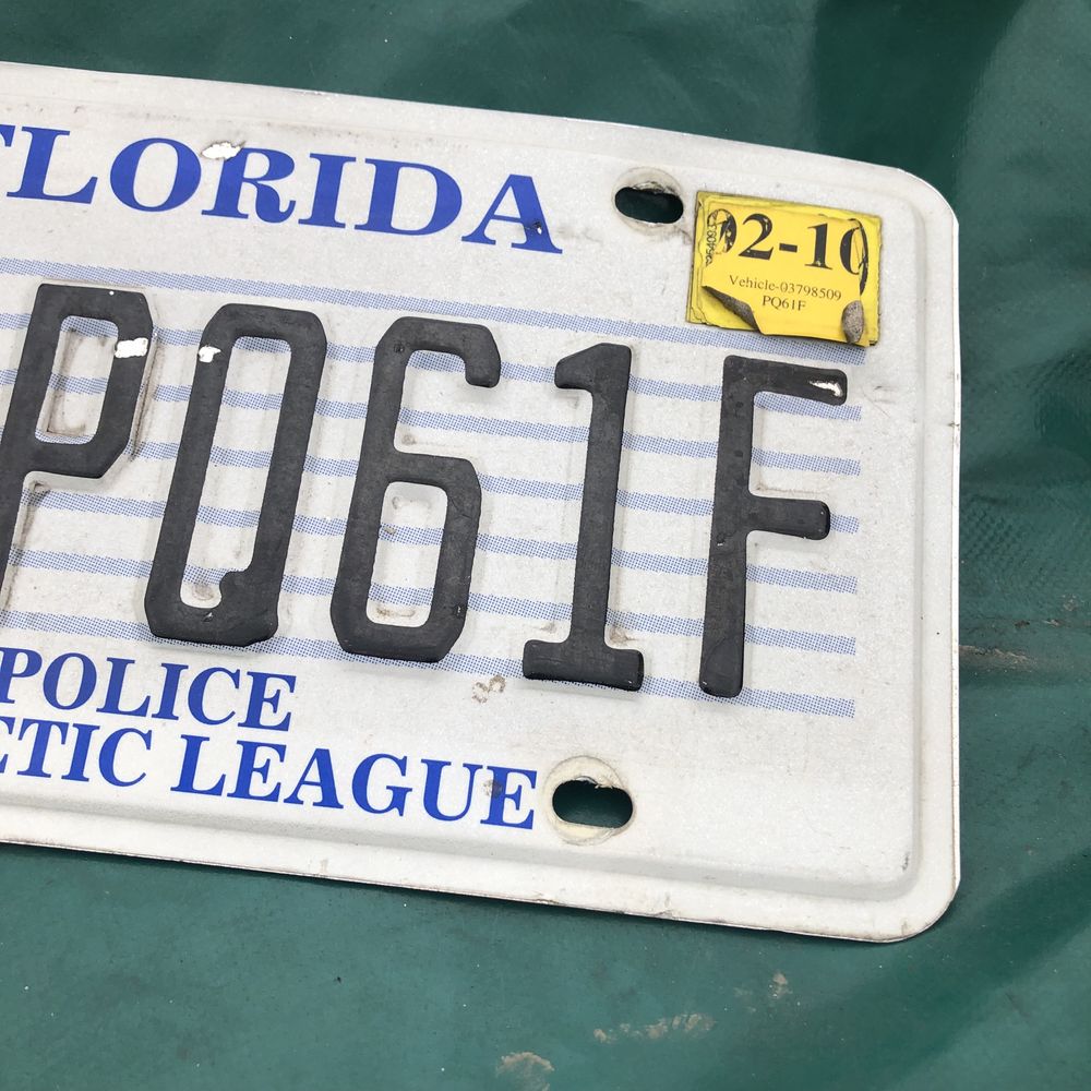 Номерной знак USA Police Florida Полиция Флорида