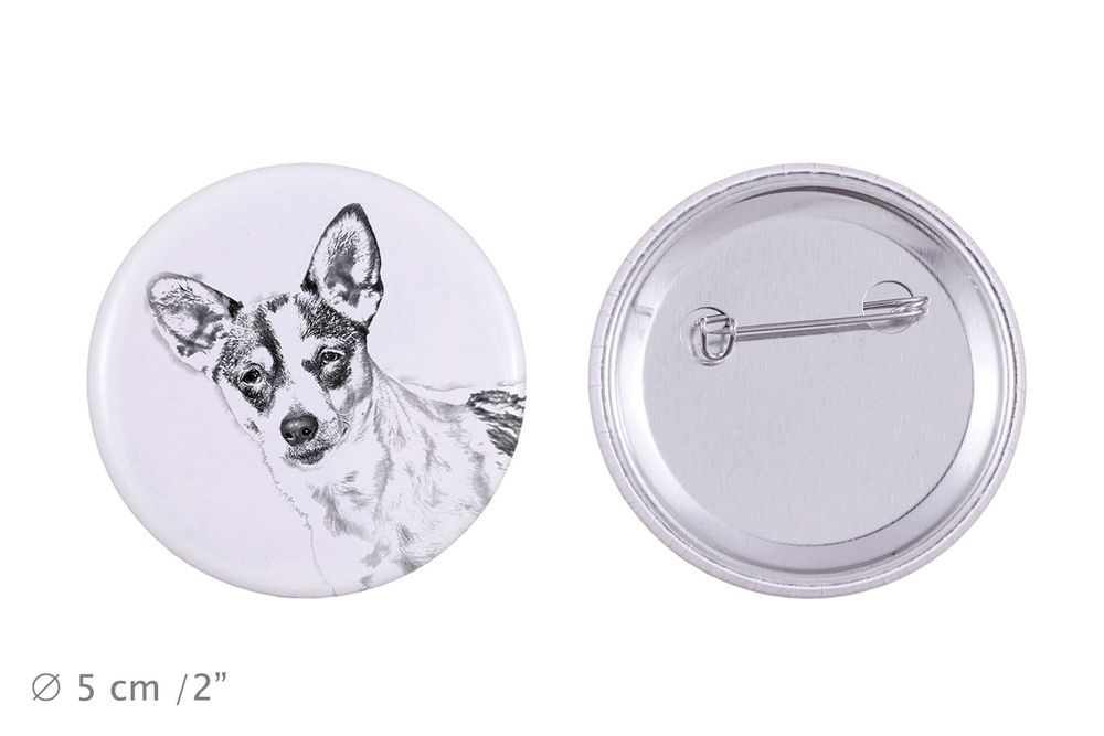 Rat Terrier przypinka z psem duża Art-Dog