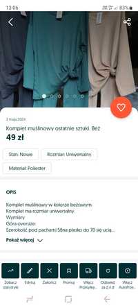 Komplet muślinowy rezerwacja