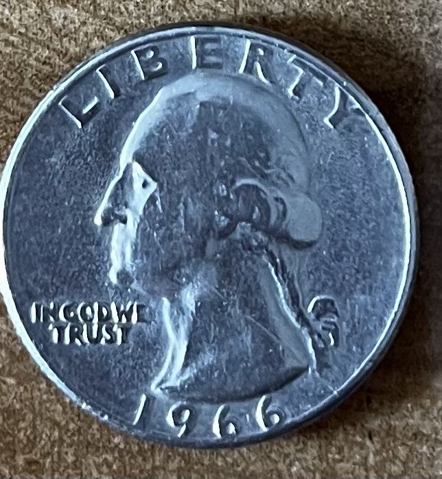 1/4 dolara 25 centów Quarter Dollar 1966 USA odwrotka o 180stopni