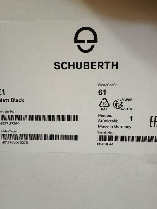 Capacete Schuberth E1 matt black (preto) XL