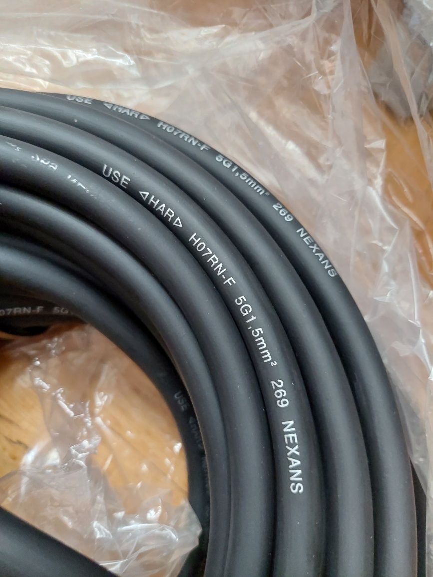 Kabel siłowy 25m | kabel budowalny | nowy