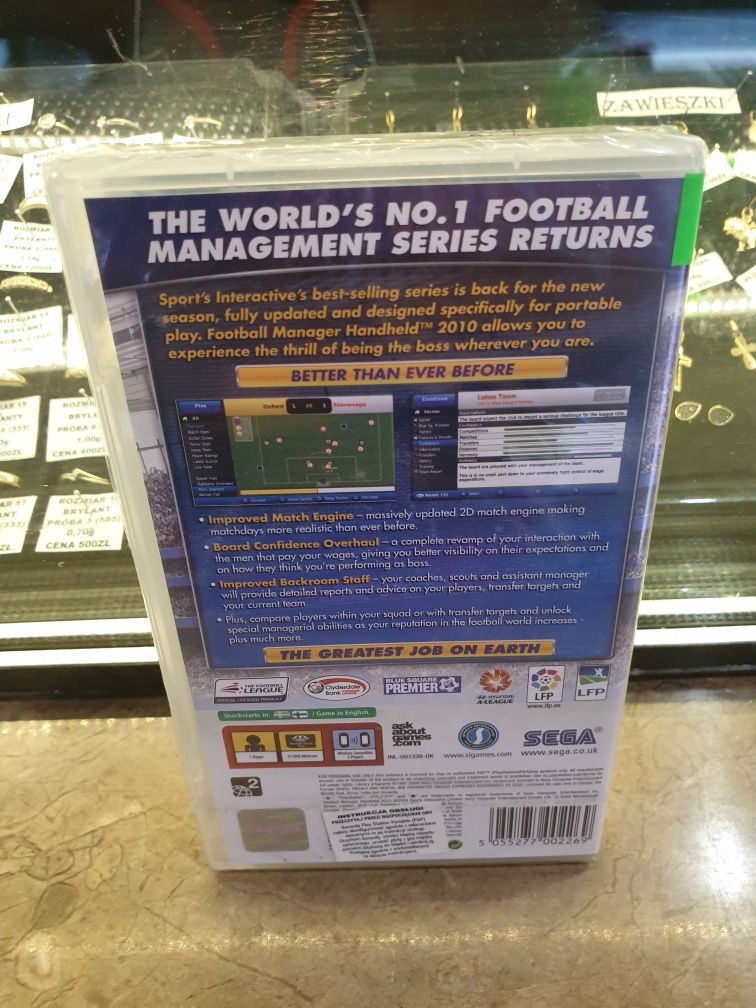 Gra gry unikat psp portable Football Manager Handheld 2010 nowa folia