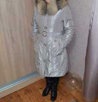 Зимовий плащ куртка натуральний кролик