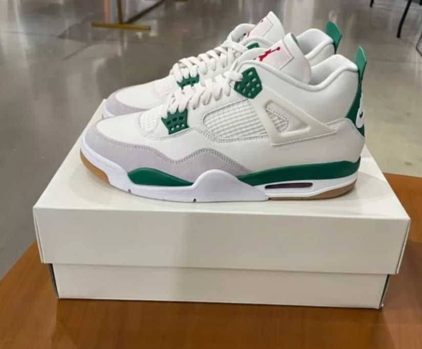nowy Jordan 4 Retro SB Pine Green Moda rozmiar.37.5