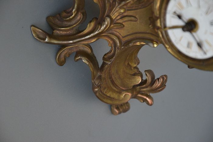 Piękny bardzo stary budzik ! POrcelana tarcza zegar stojący kominkowy