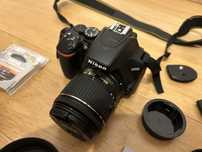 Aparat fotograficzny lustrzanka Nikon D3500, plecak, filtry, zestaw