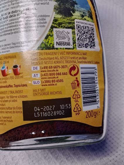 Kawa nescafe niemiecka mild 200g