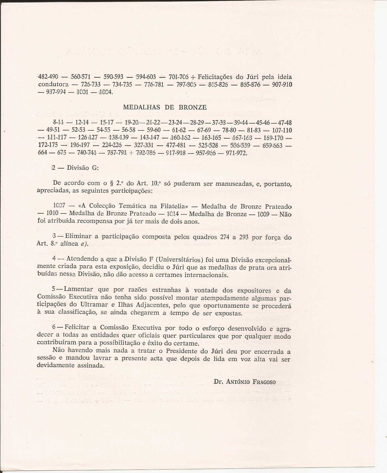 Catalogo da VII Exposição Filatélica - Coimbra 1969