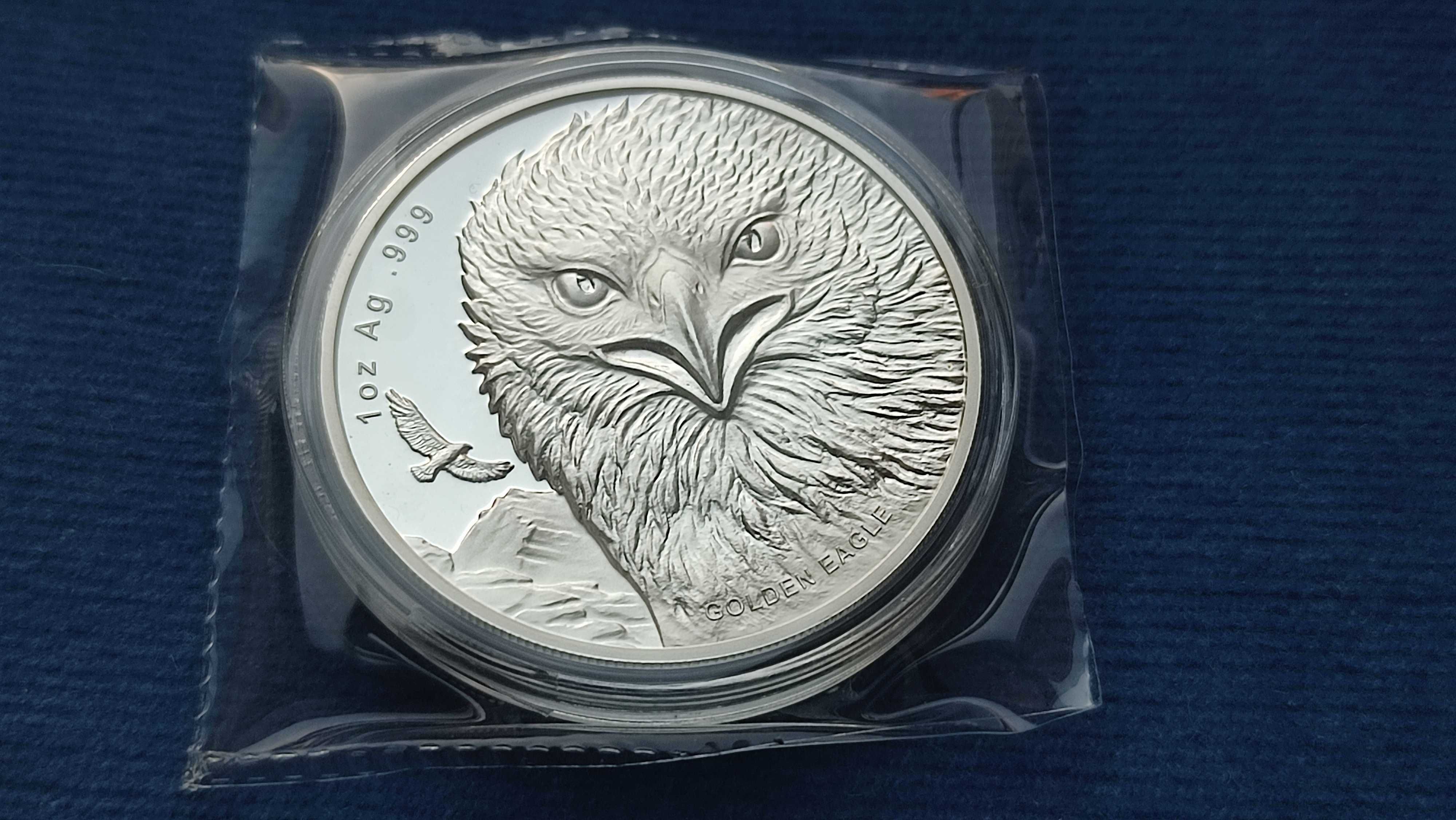 Монета 2 доллара 2024 Самоа Золотой Орел, НОВИНКА !