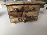 Kuferek na biżuterię handmade szkatułka vintage koń konie