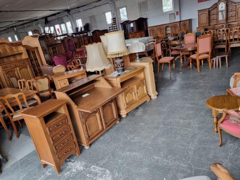 biurko dębowe sekretarzyk komoda