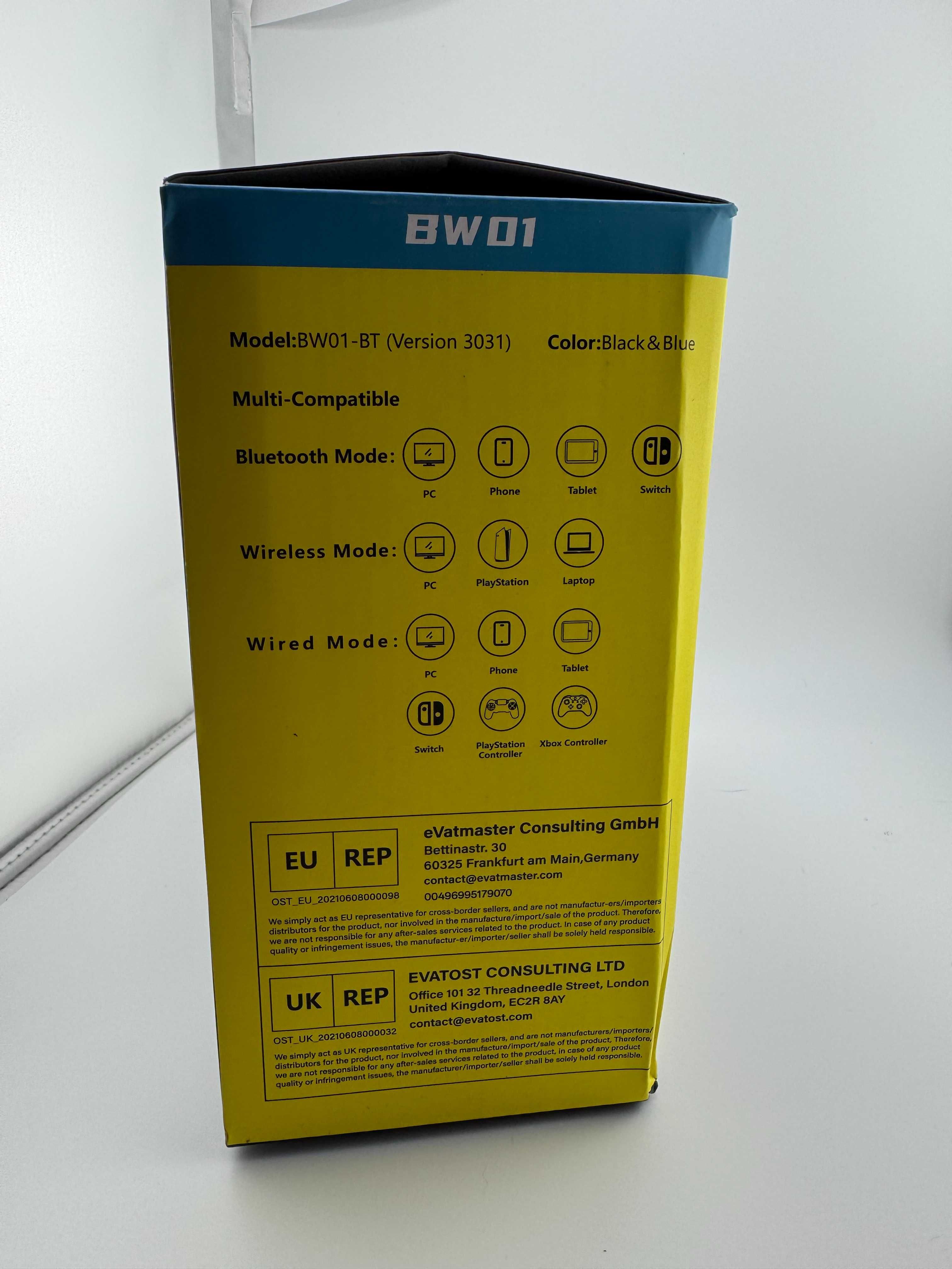 Słuchawki Binnune 2,4GHz PS5 PS4 PC Switch Bluetooth 5.3 z mikrofonem