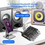 Wzmacniacz Audio 2x50W + 100W subwoofer D-Class + korektor