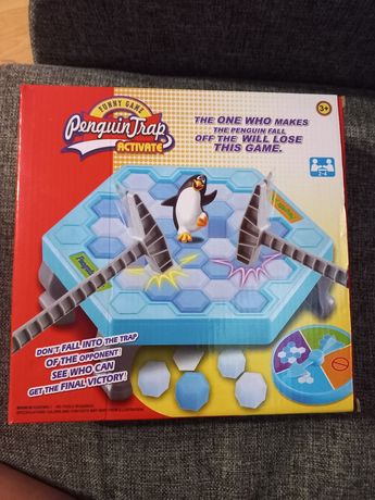 Gra zręcznościowa pingwiny na lodzie.