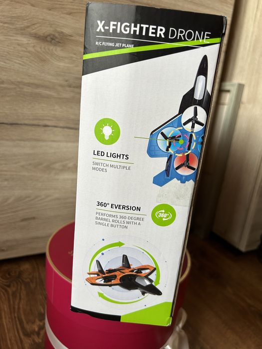 Samolot Dron RC Pomarańczowy Myśliwiec Zdalnie Sterowany