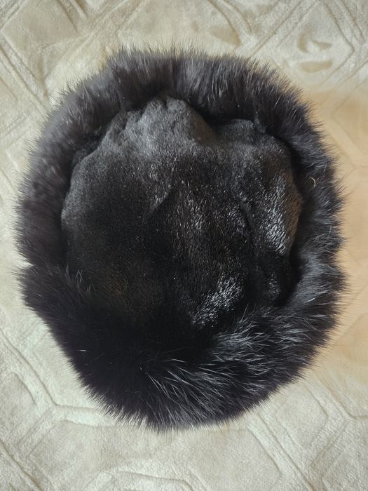 Czapka toczek z futra krolika, nieuzywana