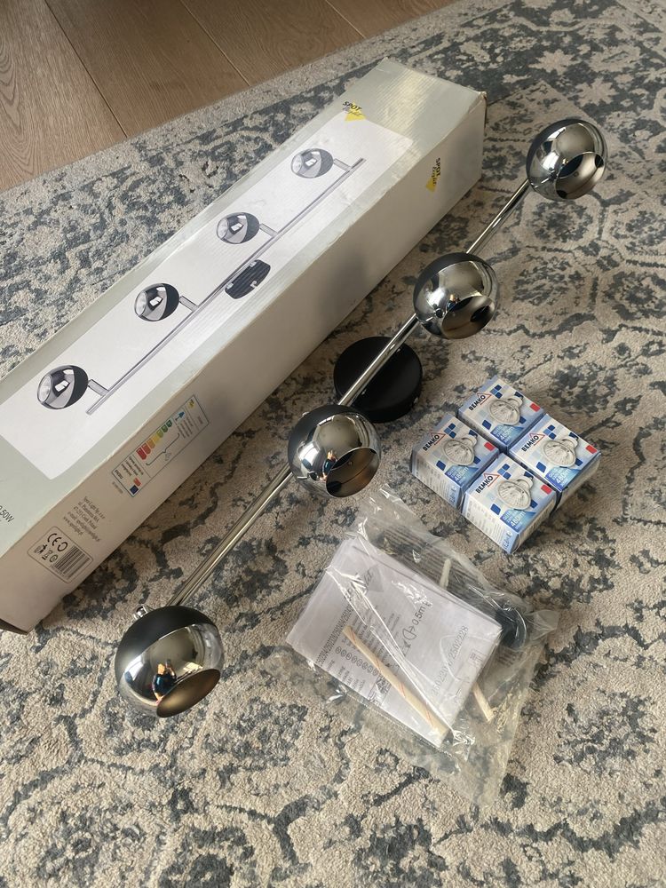 Lampa listwa 70 cm, żarówki w zestawie