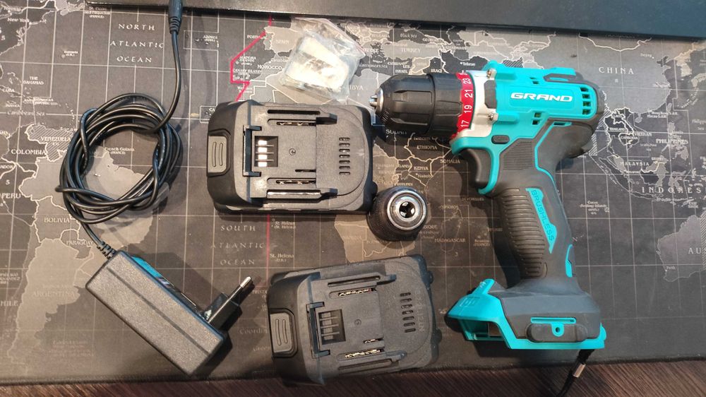 Шуруповерт grand да-21bl/pro без акумуляторів