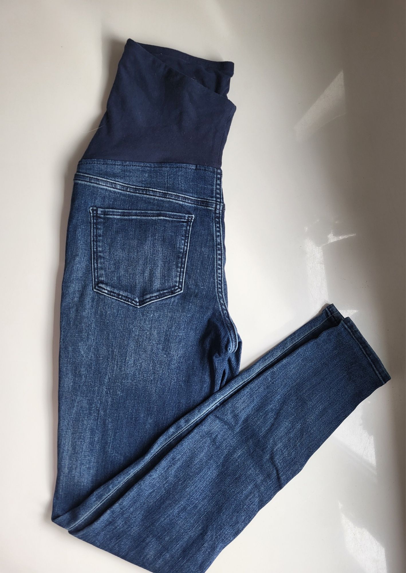 Spodnie Jeansowe Rurki Slim Ciążowe Elastyczne H&M Mama