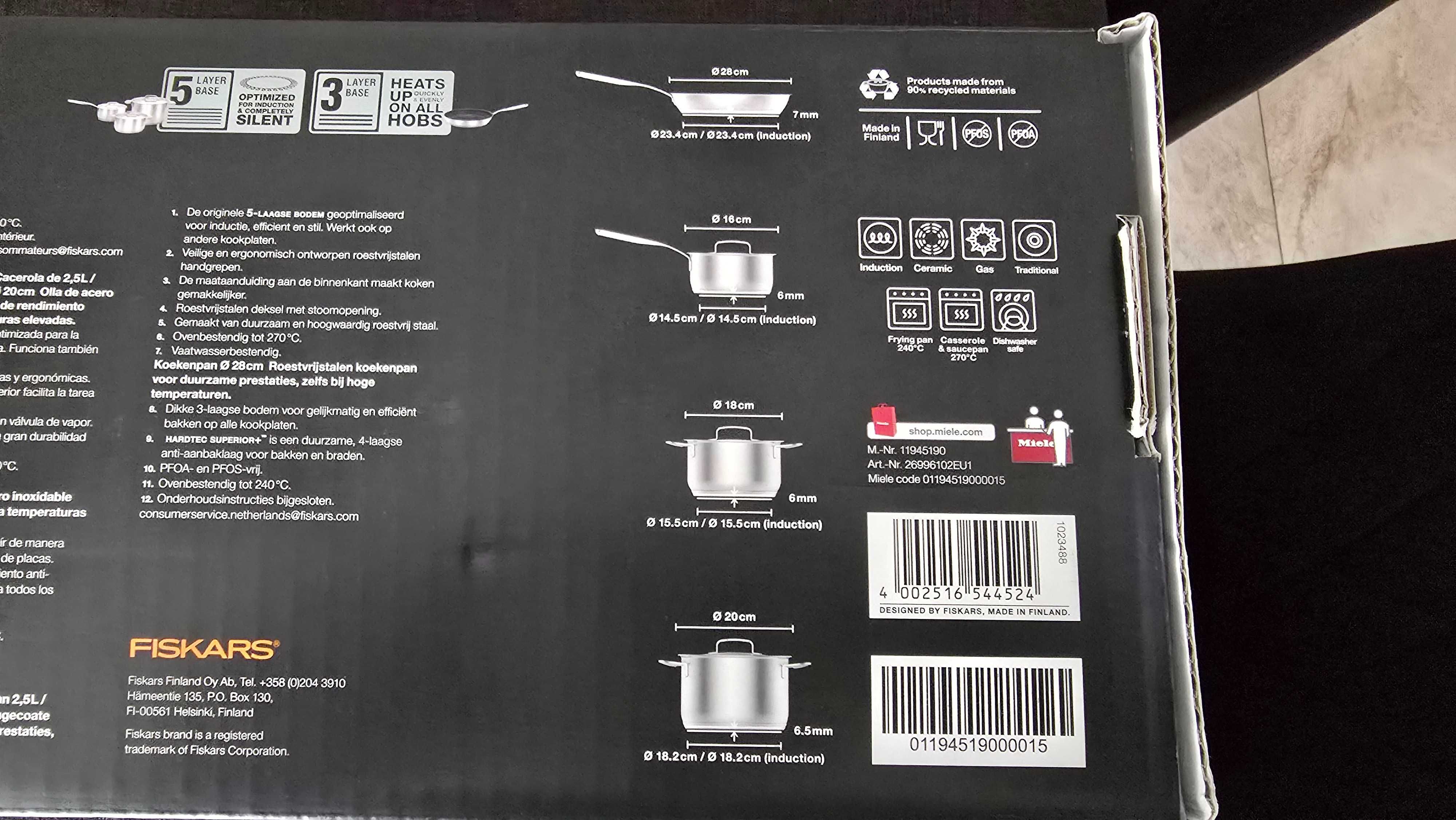 Fiskars All Steel KMTS 5704-2 Indukcja Stal nierdzewna 7 el.