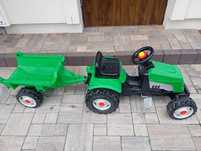 Traktor na pedały z przyczepką