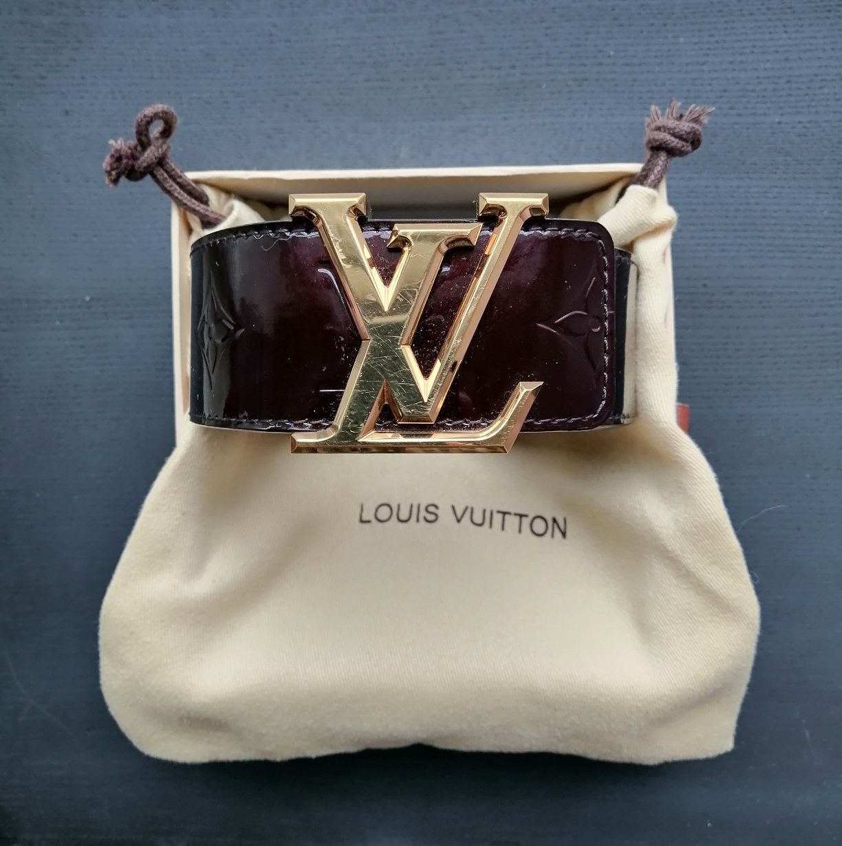 Ремень Luis Vuitton из лаковой кожи (оригинал)