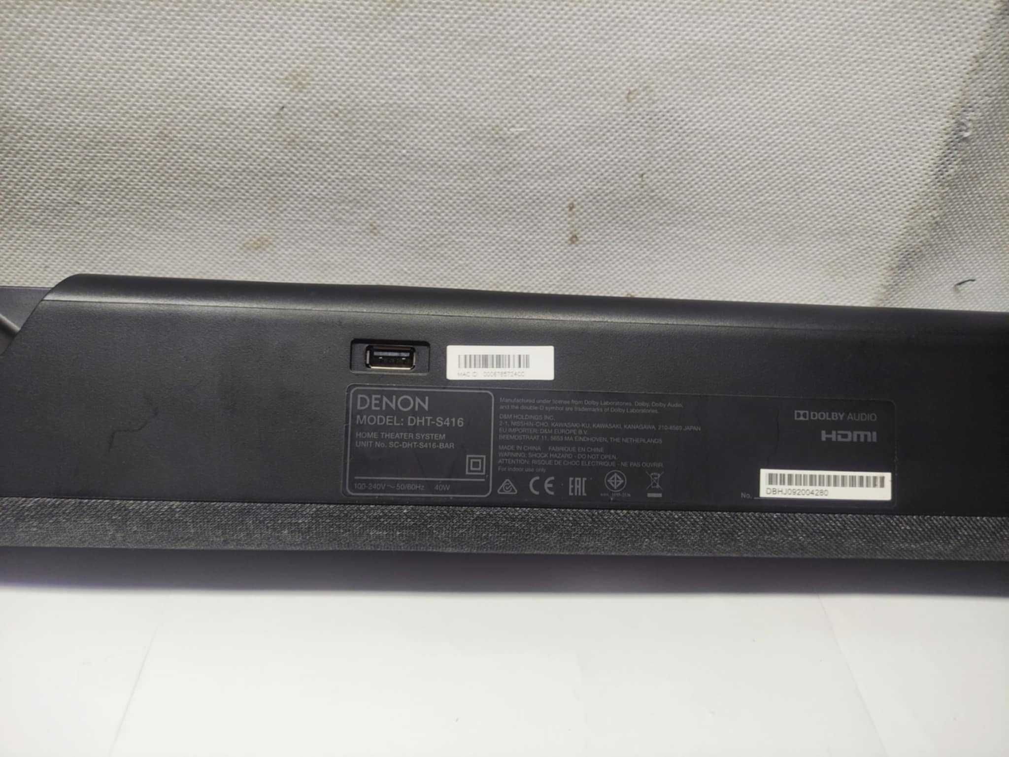 Soundbar + Subwoofer DENON DHT-S416 brak pilota! Komis Krosno Betleja