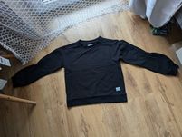 Reserved czarna bluza marszczone rękawy 152cm 9l+ bdb