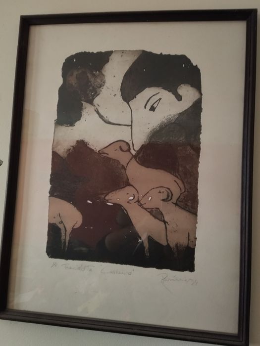 Serigrafia Técnica Mista "Carneiro" de Rosália