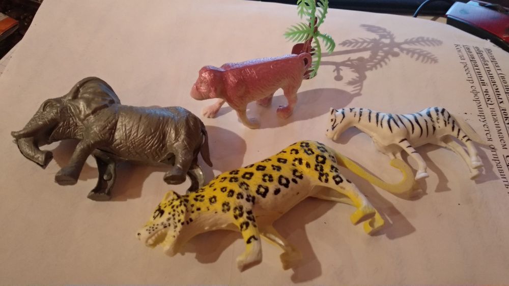 ИГРУШКИ пластик животные фигурки набор леопард зебра слон обезьяна