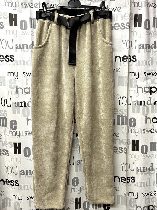 Брюки вельвет на резинке+ ремень, оверсайз, Италия.