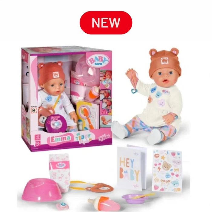 Baby born, baby born emma, teddy, zapf, кукла бебі борн, беби борн