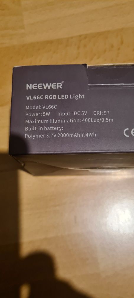 NEEWER VL66C RGB Lampa do telefonu, transmisji, filmów, zdjęć, selfie