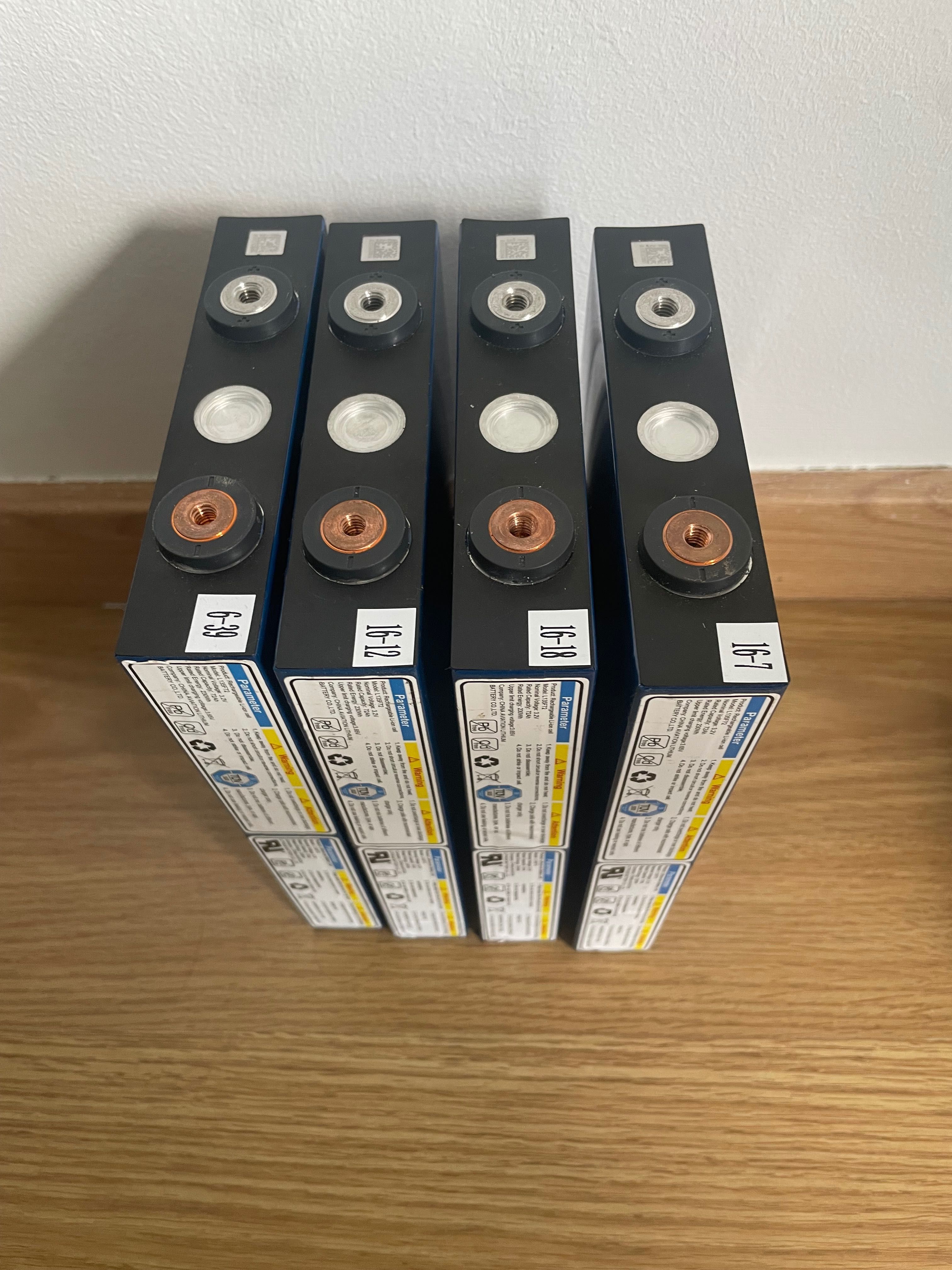 4 baterias lifepo4 3.2v 72ah