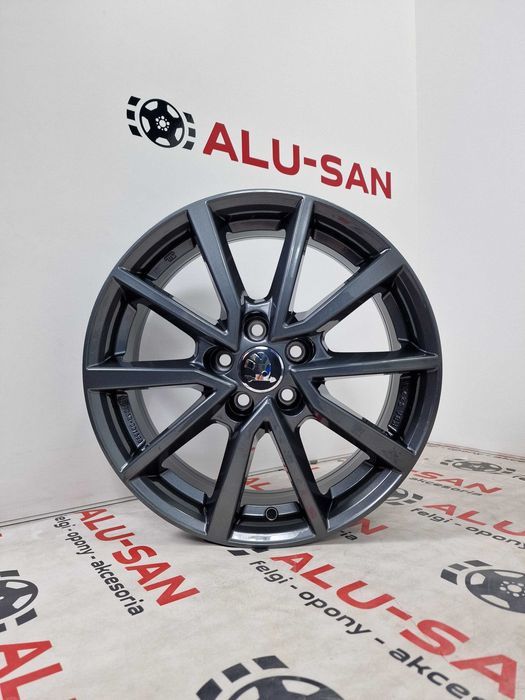 NOWE alufelgi SKODA 16'' 5x100 Scala Fabia Octavia Rapid - Grafit