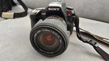 Aparat LUSTRZANKA SONY DSLR-A500 + obiektyw torba ładowarka