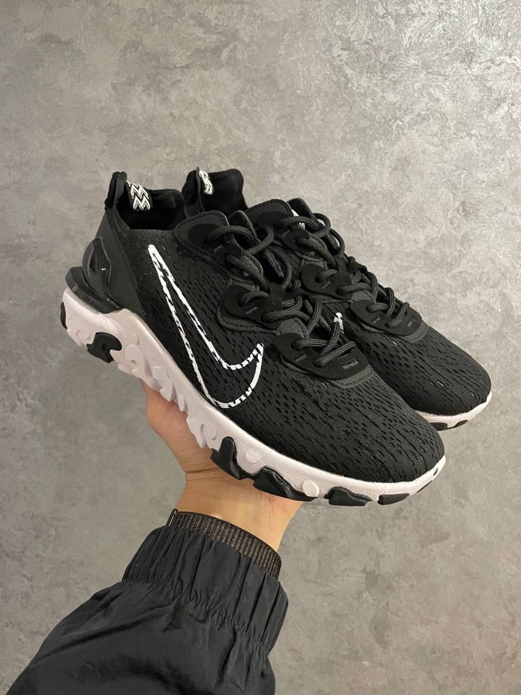 Кросівки Чоловічі Nike React Vision Black White 40-45 Без передоплати