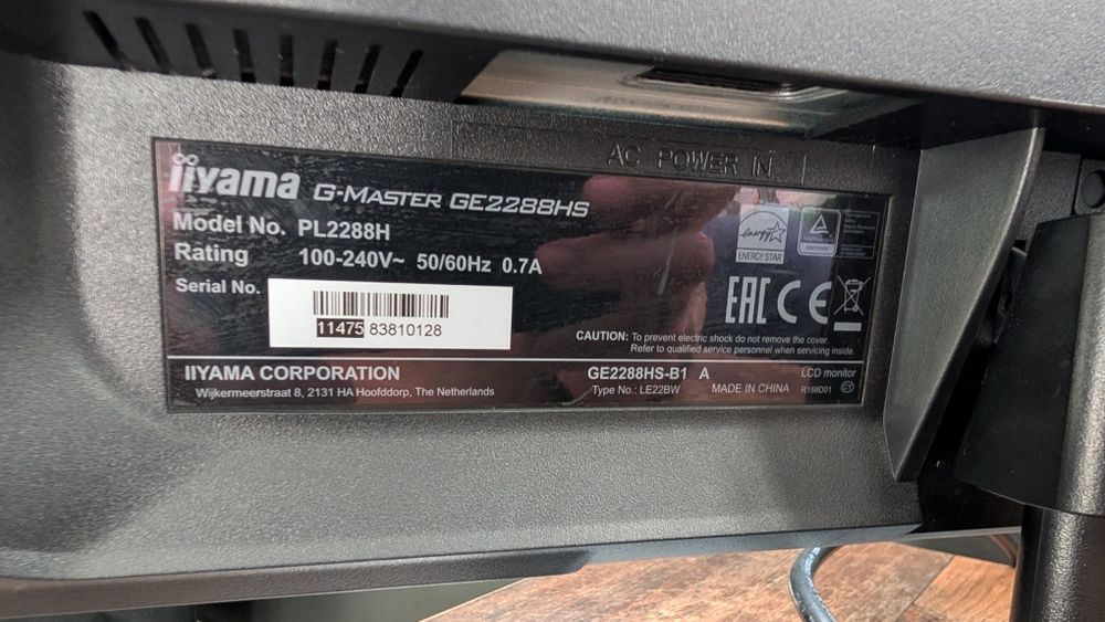 Монітор 21,5 дюймів, HDMI, Full HD, IIyama GE2288HS