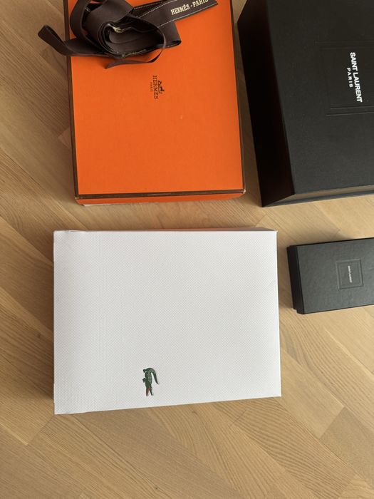 коробки пильник lacoste / saint laurent / hermes