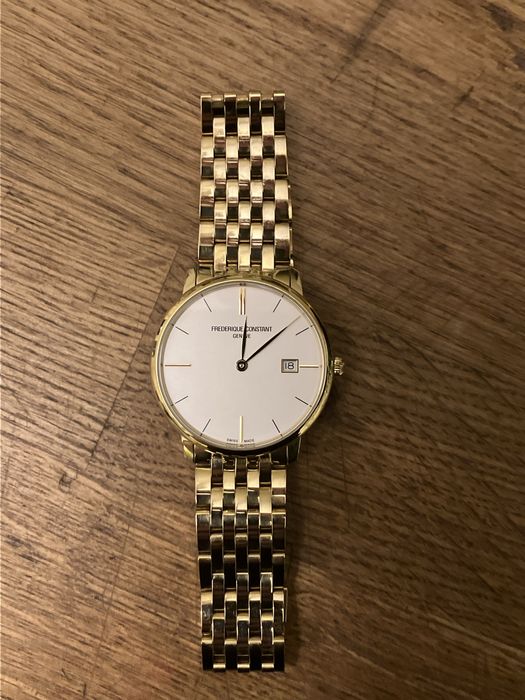 Zegarek złoty PVD Frederique Constant FC-220V5S5B slimline